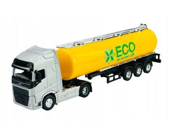 Miniature Burago VOLVO FH16 Globetrotter 750 XXL, Jaune/noir, échelle 1/43