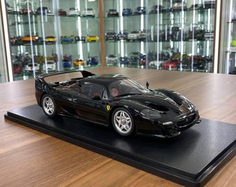 KK Scale Ferrari F50 Hardtop 1:18 Black Diecast Model Car | Ferrari Collectible | Custom License Plate | Gift for Car Lovers