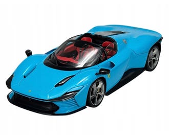 Blauwe Ferrari Daytona SP3 1:18 diecast modelauto Signature Series Bburago