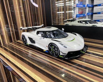 Koenigsegg Jesko GT Spirit 1:18 White Resin Model Car | Koenigsegg Collectible | Custom License Plate | Gift for Car Lovers