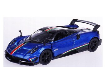 Kinsmart Pagani Huayra BC 2016 blauw 1:38 gegoten model met openslaande deuren!