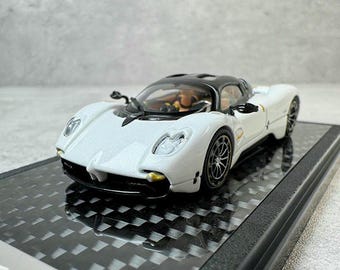 LCD Model Pagani Utopia White 1:64 Diecast Model Car | Pagani Collectible | Custom License Plate | Gift for Car Lovers