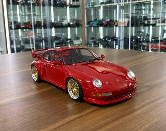 1/18 Resin GT Spirit Porsche 911 (993) 3.8 RSR 1996 - Red Limited Edition | Porsche Collectible | Custom License Plate