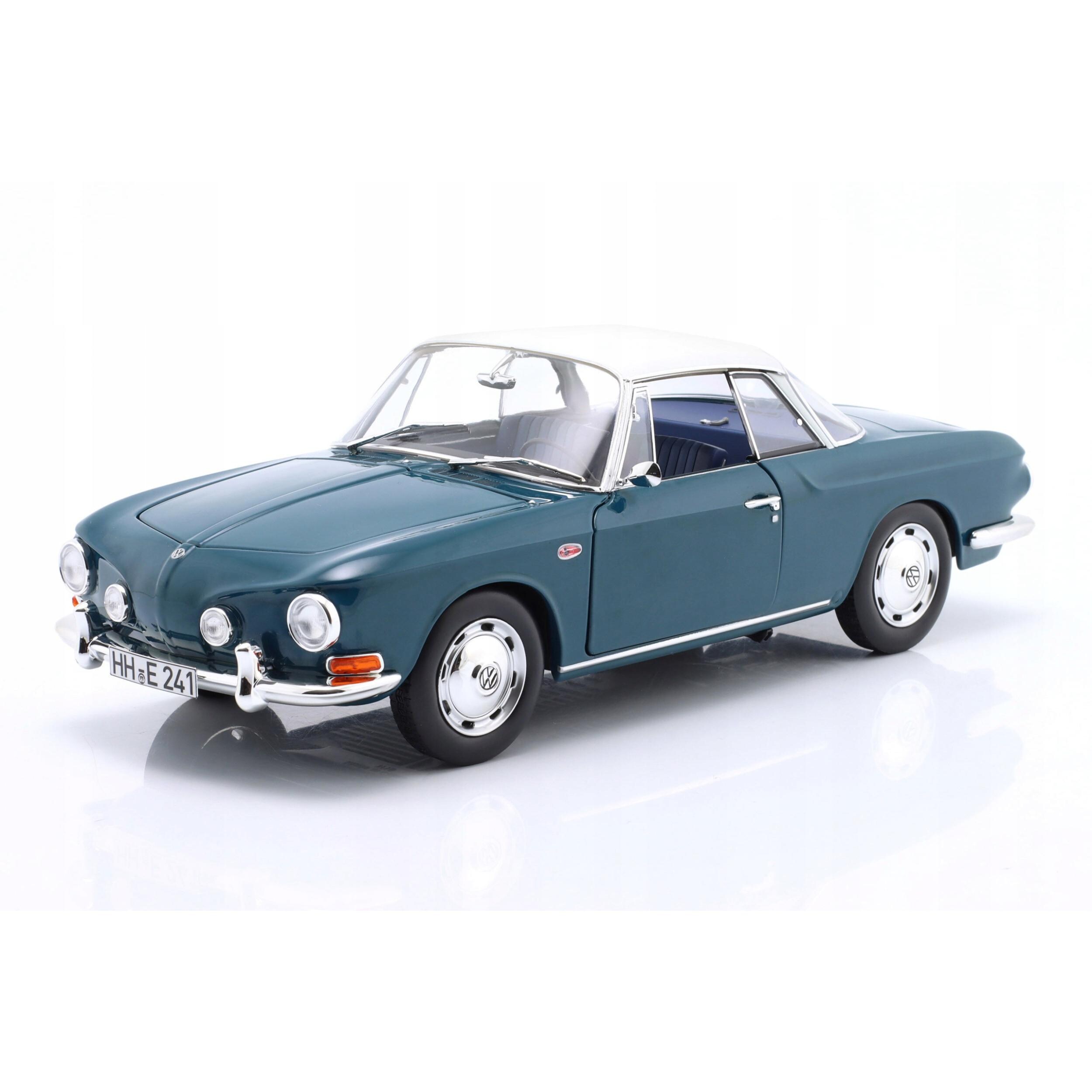 VW Karmann Ghia Miniature – Jouet Ancien En Tôle – Échelle 1:18 – Bleu – Collection