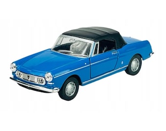 Welly oldtimer peugeot 404 cabriolet blauw 1:34 gegoten metalen auto
