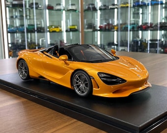 1/18 Resin Model – GT Spirit McLaren 750S Spider Orange Limited Edition | McLaren Collectible | Custom License Plate | Gift for Car Lovers
