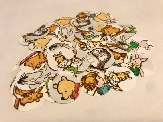 Winnie the Pooh Confetti Classic - 100 Pieces 1 Inch Round - Baby Shower or Birthday Confetti - Vintage Classic Winnie the Pooh Confetti Il_570xn