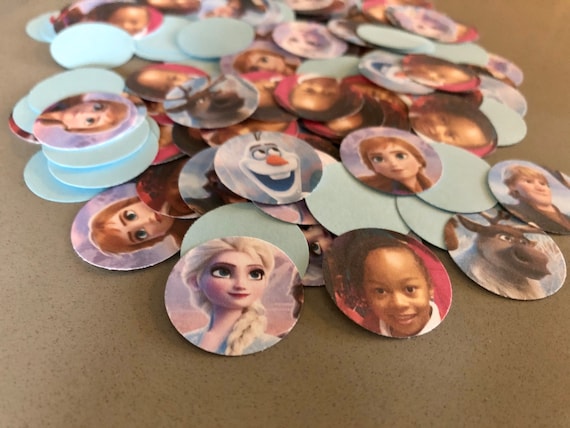 Frozen Two Photo Confetti Party - 150 Pieces 1 Inch Round - Baby Shower or Birthday Confetti Frozen Elsa Party Confetti Decoration Il_570xn