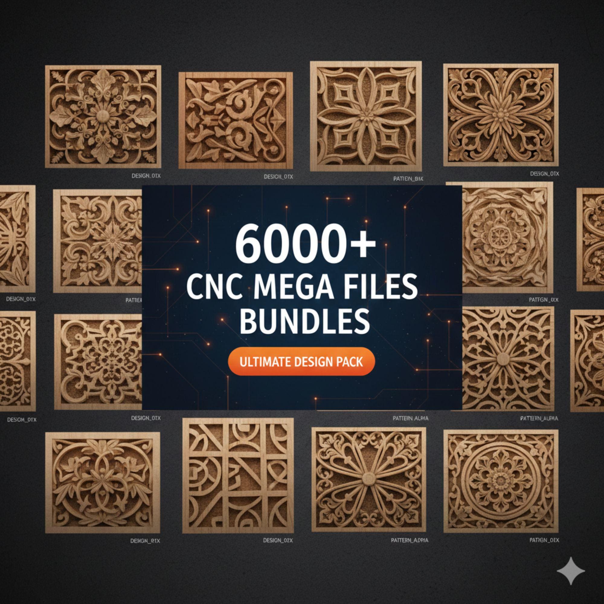 6000+ CNC MEGA Files for Router Machines, Biggest Cnc Router STL Pack ...