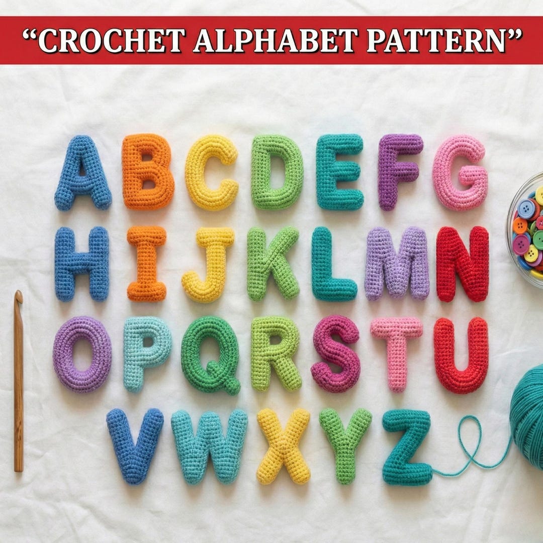 Crochet Alphabet Pattern | ABC Amigurumi, Digital Download,letters and ...