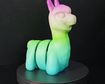 Articulated Flexi Liama STL File, Flexible Articulated Liama Cartoon 3D Model STL File, Fidget Toy, STL File Only, Figure stl