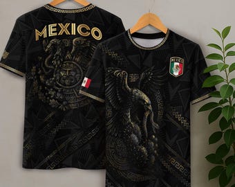 Mexicaans Azteeks voetbalshirt voor heren, Mexico voetbalshirt, geweldig voetbalcadeau voor fans en spelers, outfitidee voor wedstrijddag