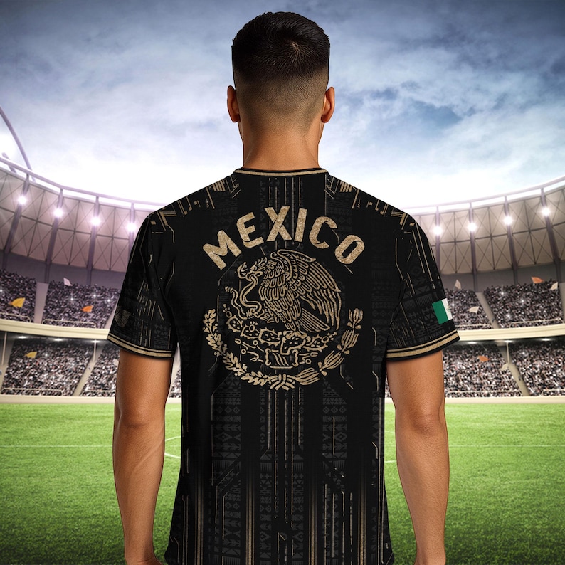 Mexican Aztec Soccer Jersey for Men, Mexico Football Jersey, Great Soccer Gift for Fans and Players, Game Day Outfit Idea image 8