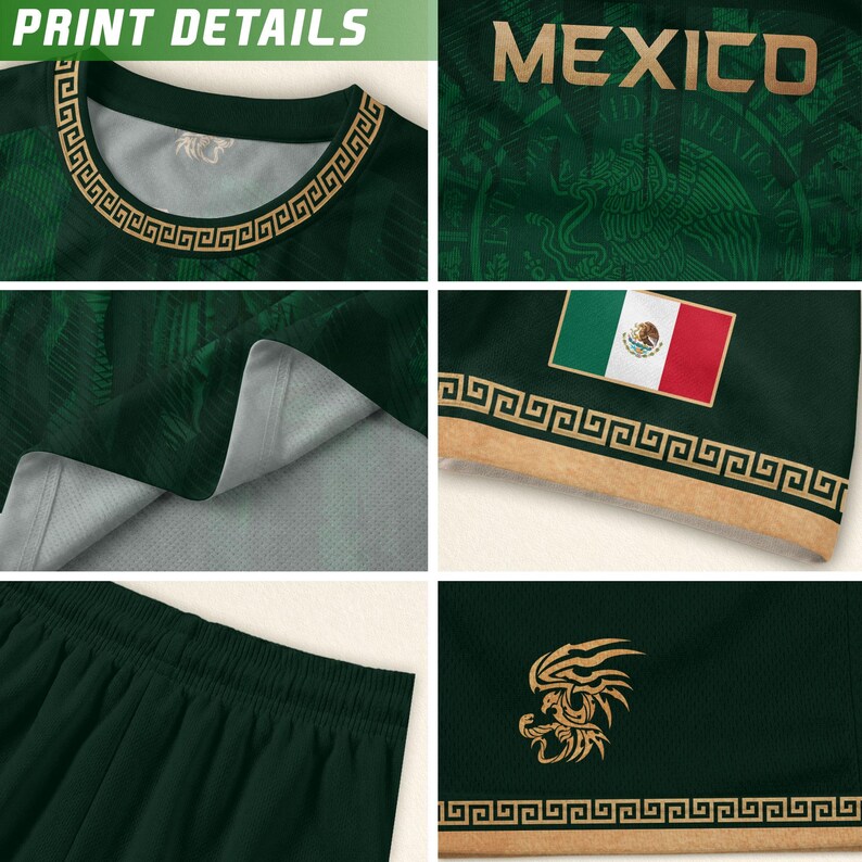 Mexican Aztec Soccer Jersey for Men, Mexico Football Jersey, Tribal ...
