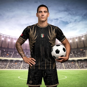Mexican Aztec Soccer Jersey for Men, Mexico Football Jersey, Great Soccer Gift for Fans and Players, Game Day Outfit Idea image 7