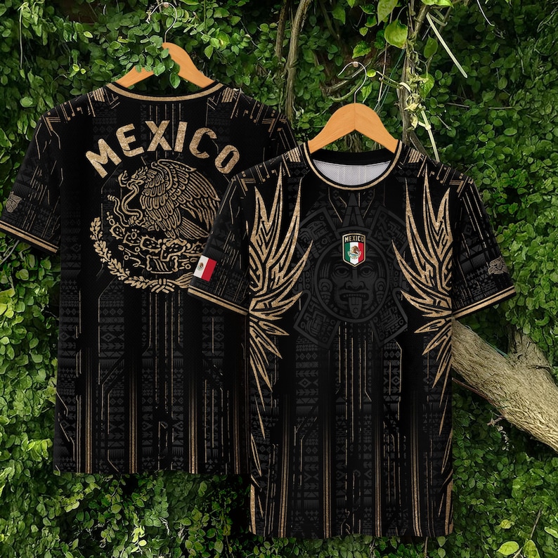 Mexican Aztec Soccer Jersey for Men, Mexico Football Jersey, Great Soccer Gift for Fans and Players, Game Day Outfit Idea image 5