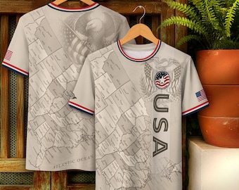 USA Soccer Jersey for Men Women & Kid, American Football Team Jersey, United States Soccer Shirt 2026, Game Day Outfit, Fathers Day Gift