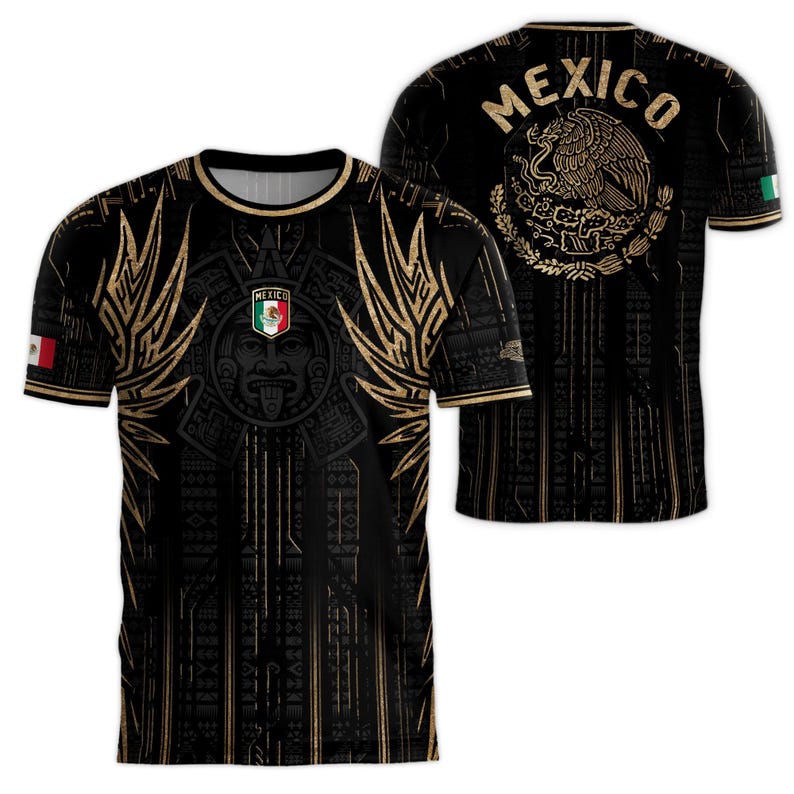 Mexican Aztec Soccer Jersey for Men, Mexico Football Jersey, Great Soccer Gift for Fans and Players, Game Day Outfit Idea image 11