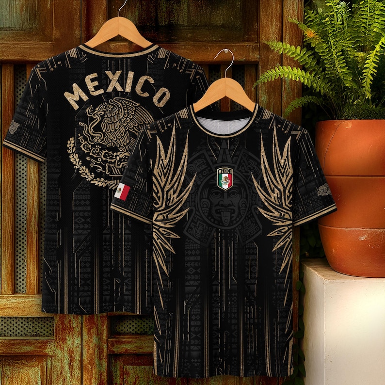 Mexican Aztec Soccer Jersey for Men, Mexico Football Jersey, Great Soccer Gift for Fans and Players, Game Day Outfit Idea image 10