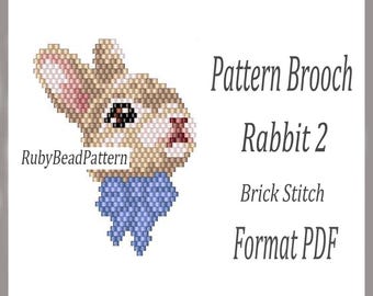 Brochepatronen konijn 2 kralen, kralenpatronen konijn, konijnenpatronen, konijnenkralenpatronen, kralenpatronen dieren, kralen, konijnenkraal