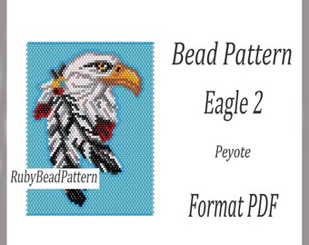 Eagle 2 Mini Tapestry bead patterns, Eagles beaded patterns, Eagles beading pattern , Eagles bead peyote patterns, Beading, Beaded peyote
