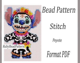 Stitch Mini Tapestry-kralenpatronen, steekkralenpatronen, steekkralenpatronen, steek peyote-patronen, kralen, kralenpatroon PDF-bestand