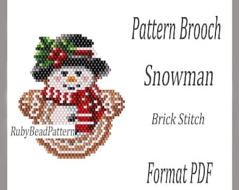 Broche de boneco de neve com miçangas, padrão de boneco de neve com miçangas, padrão de Natal com miçangas, padrão de Natal com miçangas, miçangas, padrão de boneco de neve com miçangas
