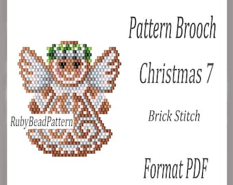 Christmas 7 bead brooch pattern, Christmas beaded pattern, Christmas beading pattern, Christmas beading pattern, Beading, Christmas bead