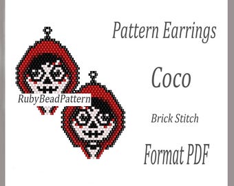 Coco Perlen Ohrringe Muster, Coco Perlen Muster, Coco Ohrringe Muster, Coco Perlen Muster, Perlenmuster, Ohrringe Muster PDF Datei
