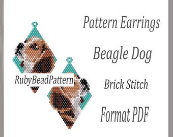 Beagle Hund muster, Beagle hund perlen muster, Beagle hund perlen ohrringe muster, Beagle hund perlen muster, Perlenhund