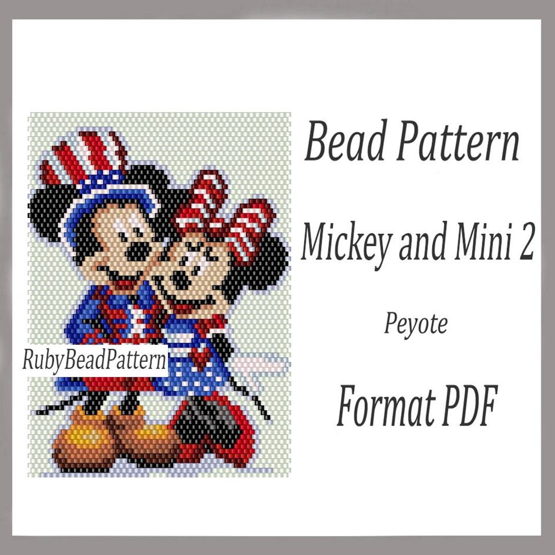 Mickey Small Pattern Mickey and Mini 2 Tapestry Mini Bead Patterns, Mickey and Mini Beaded ...