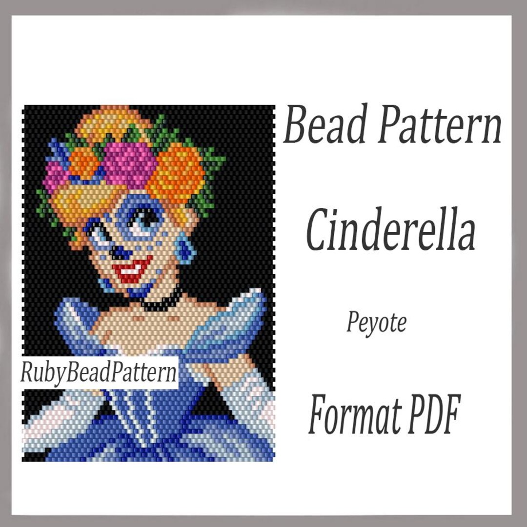 Cinderella Mini Tapestry Bead Patterns, Cinderella Beaded Patterns ...
