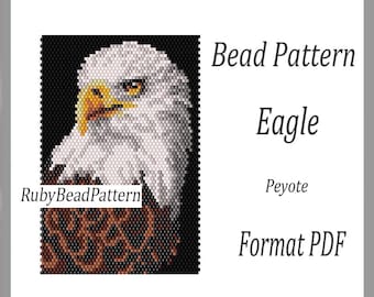 Eagle Mini Tapestry bead patterns, Eagles beaded patterns, Eagles beading pattern , Eagles bead peyote patterns, Beading, Beaded peyote