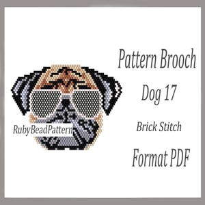 Dog 17 bead brooch pattern, Dog beaded pattern, Dog beading pattern, Dog bead pattern, Animals bead pattern, Beading, Dog bead, Beaded Dog