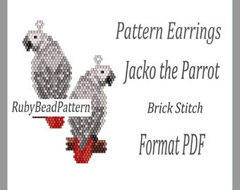 Jacko the Parrot Perlenohrringe muster, Jacko Parrot Perlenmuster, Jacko Parrot Perlenohrringe, Jacko Parrot Perlenmuster, Jacko Parrot Perlenmuster