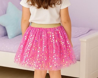 Girl Christmas Gifts, Kids Sequin Tutu Skirts, Sparkle Tulle Skirts