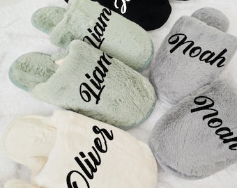 DAD Slippers, Gifts for Him, Custom Men Slippers