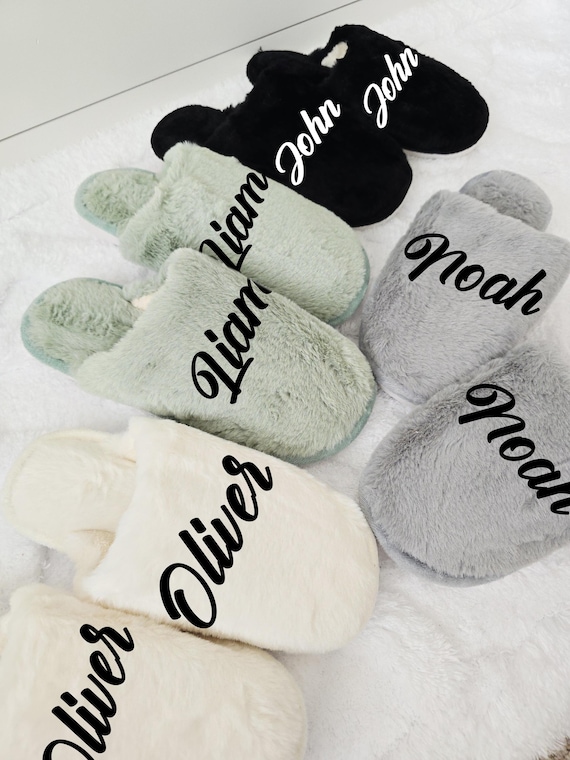 DAD Slippers, Gifts for Him, Custom Men Slippers