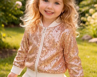 Kids sequin jackets, Girl Sparkle Bomber Jacket