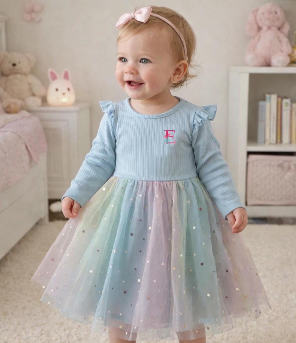 open lace back dress Petit Bebe Girls Lavender Gingham Smocked Easter Eggs & Chicks Dress 18M main image 0