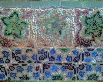 Antyczne płytki z Sintra, Portugalia, 5.5 "x", puste.