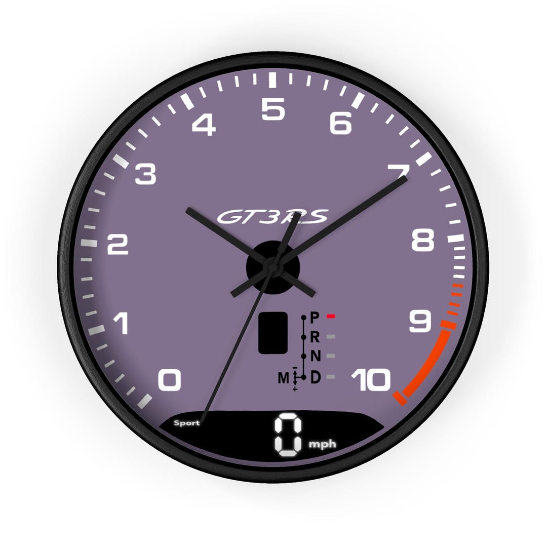 GT3 RS Speedometer Racing Dial Wall Clock | Purple Supercar Theme - Etsy