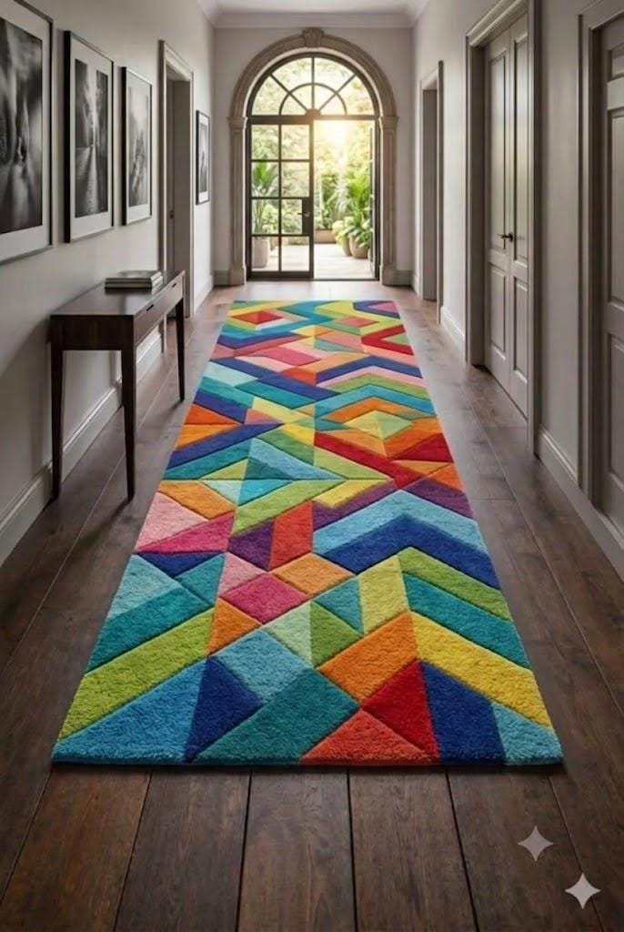 Läufer teppich bunt