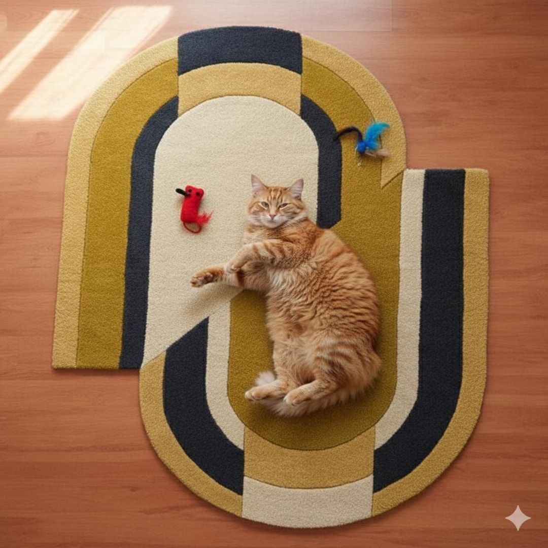 Interlocking Two Rugs This is a Contemporary, Abstract-shaped Area Rug Composed of Two ...
