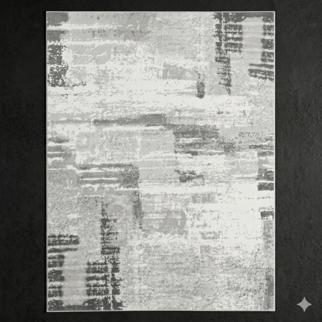 Hand-tufted Modern Abstract Grey Rug • Large Living Room Carpet - Etsy