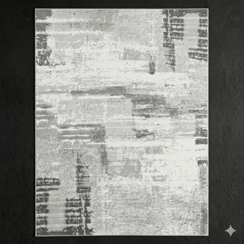 Hand-tufted Modern Abstract Grey Rug • Large Living Room Carpet - Etsy
