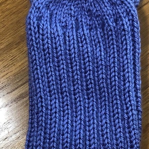 Hand Knit Below Knee Lavender Amputee Sock Leg Cover Warmer Stump Women’s Teens Men’s Girls Boys