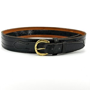 Safariland Unisex Black Leather Belt with Gold Solid Brass Buckle Buy Black Belt With Brass Buckle | Full Grain Leather 40 Mm  main image 3