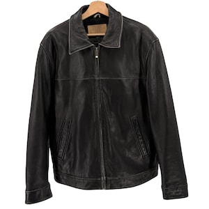 00s vintage GUESS レザージャケット　archive Vintage Leather Jacket Guess - Etsy