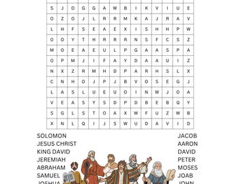 Most Mentioned Men of the Bible Word Search